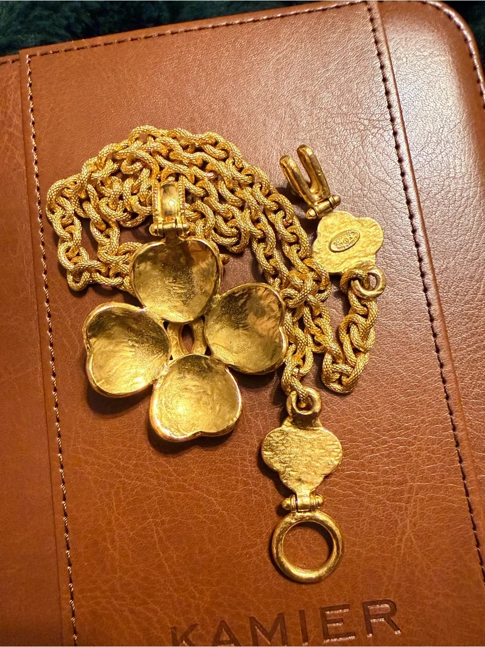 Vintage Chanel CC Clover Statement Necklace